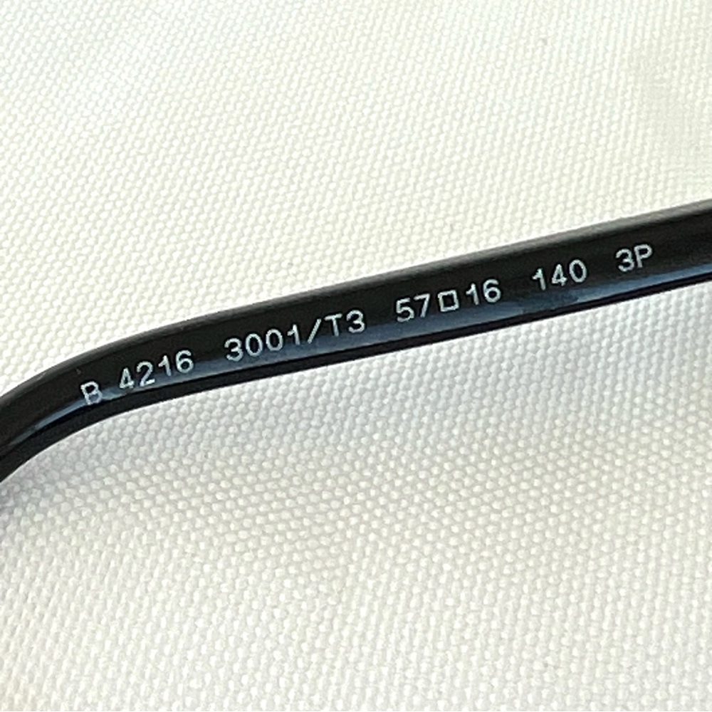 BURBERRY Italy B 4216 3001/T3 Cat Eye Full Rim Black w Strips Frame Glasses - Picture 11 of 13